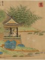 王羲之はガチョウの一部の古い中国のインクを見ています